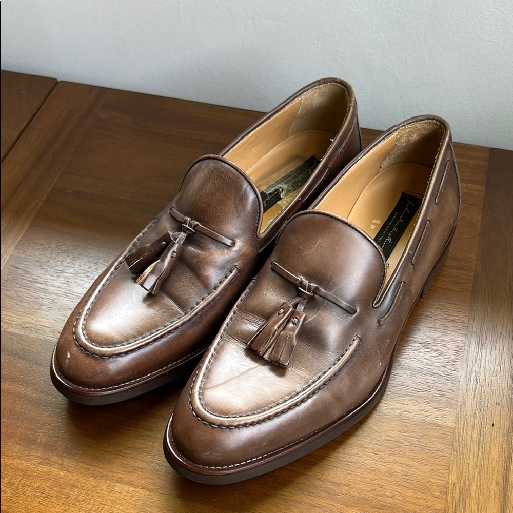 Johnston & Murphy Handcrafted Italian Leather Tassel Loafers Size 11M - Picture 8 of 8